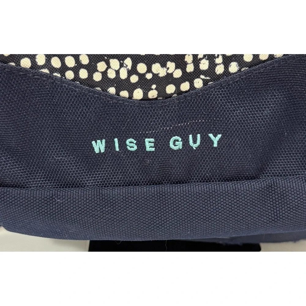 The North Face Wise Guy Backpack Blue White Polka Dot Print Laptop School Hiking - Picture 3 of 11
